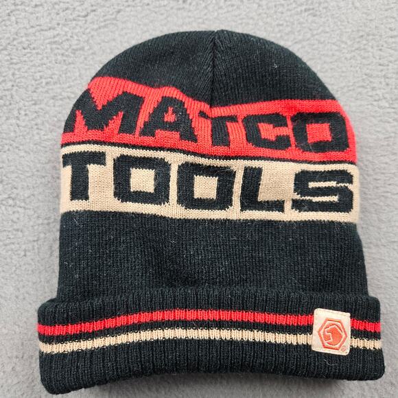 Matco Tools Beanie Knit Adult One Size Black Red - Picture 1 of 3